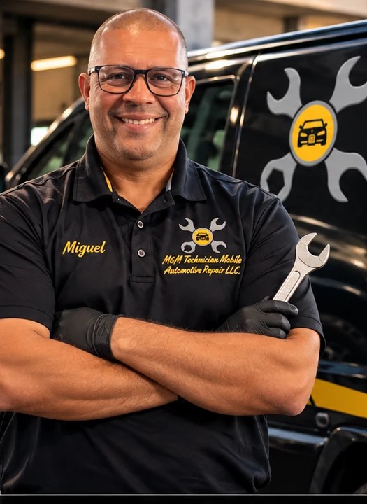 Miguel y la unidad de reparación automotriz a domicilio